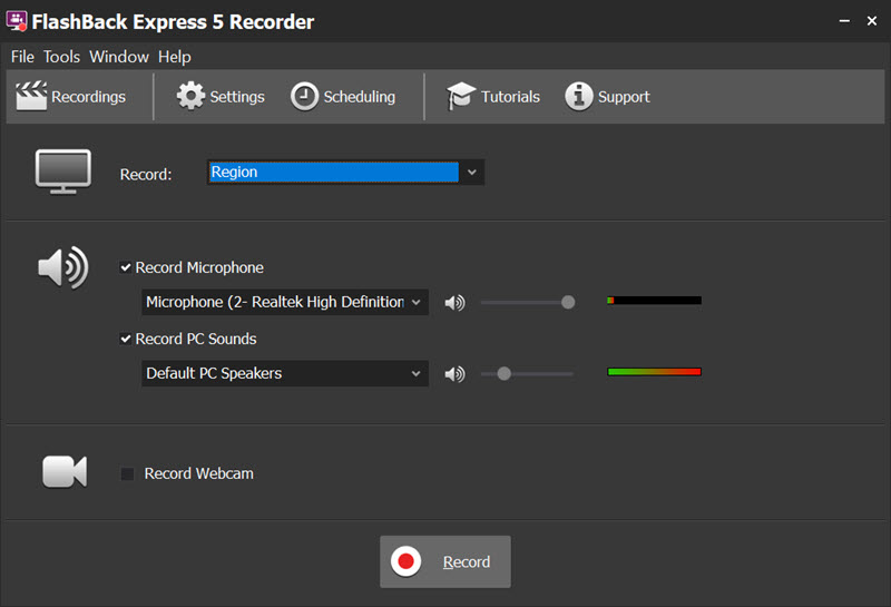 flashback express recorder cursor